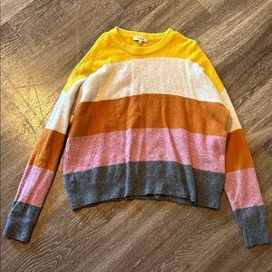 Madewell Multicolor Striped Crew Neck Sweater